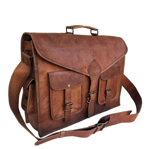 Classic Retro Vintage Large Leather Messenger Bag Classy Leather Bags 