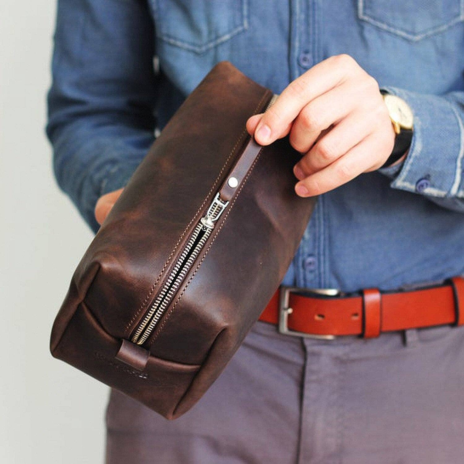 Leather Toiletry Bag