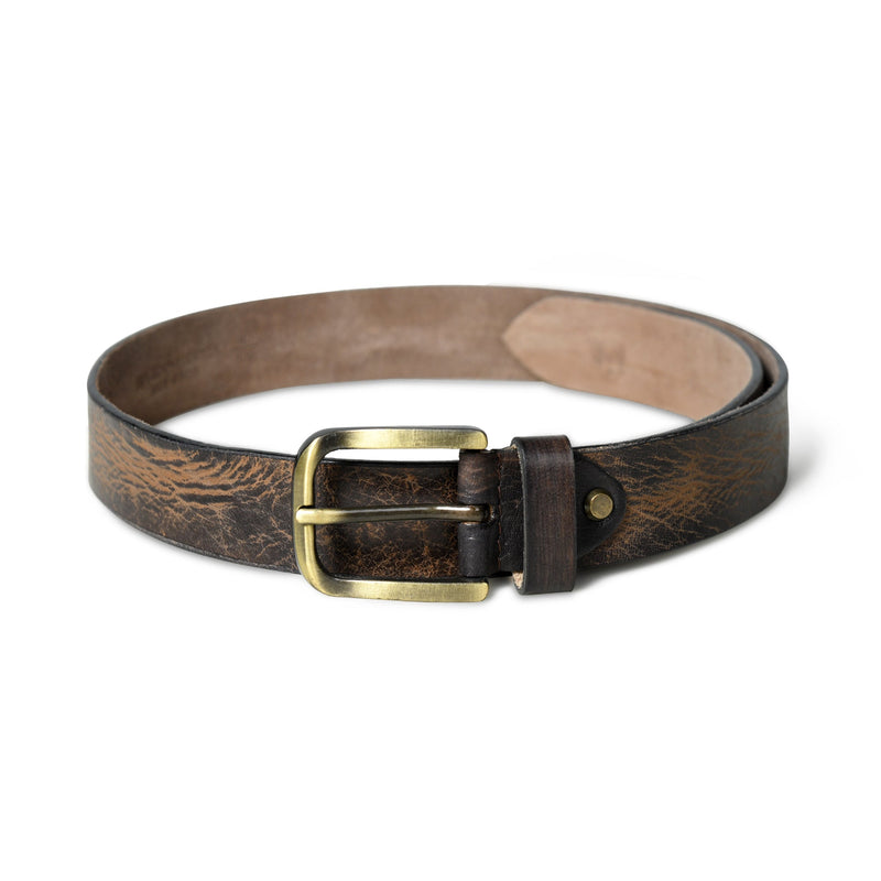 Ceinture en cuir marron foncé Eden pour homme