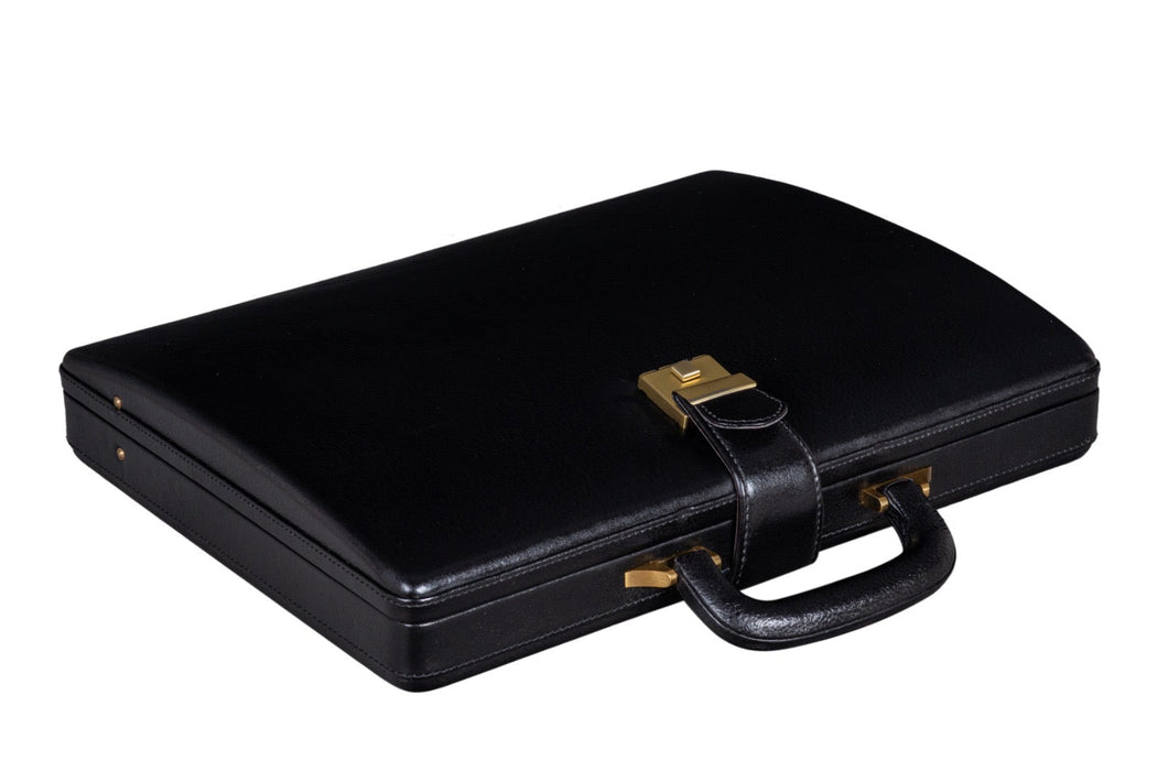 Leather Executive Men's Leather Attache Briefcase