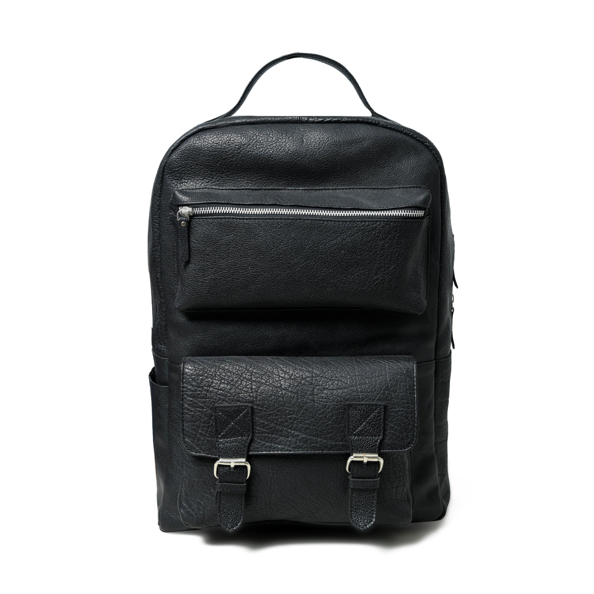16 Inch Black Leather Office Buffalo Backpack 2.0  Classy Leather Bags