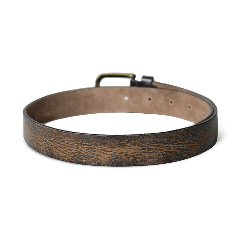 Ceinture en cuir marron foncé Eden pour homme