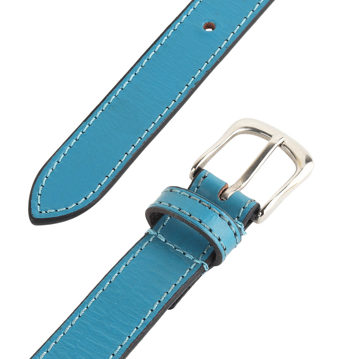 Women's Slim Leather Belt-Blue