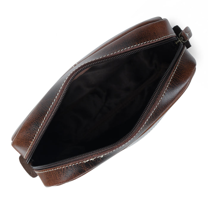 The Compact Messenger- Dark Brown