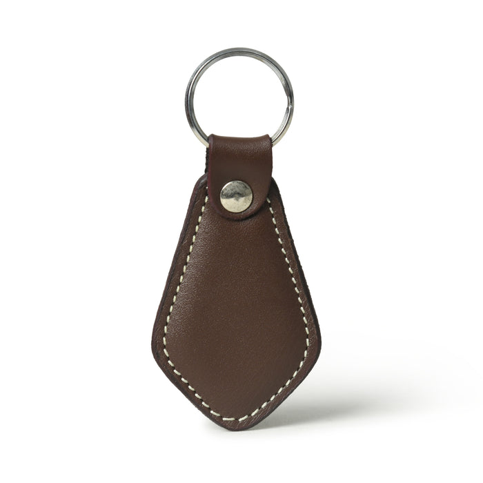 Genuine Leather Geometric Keychain