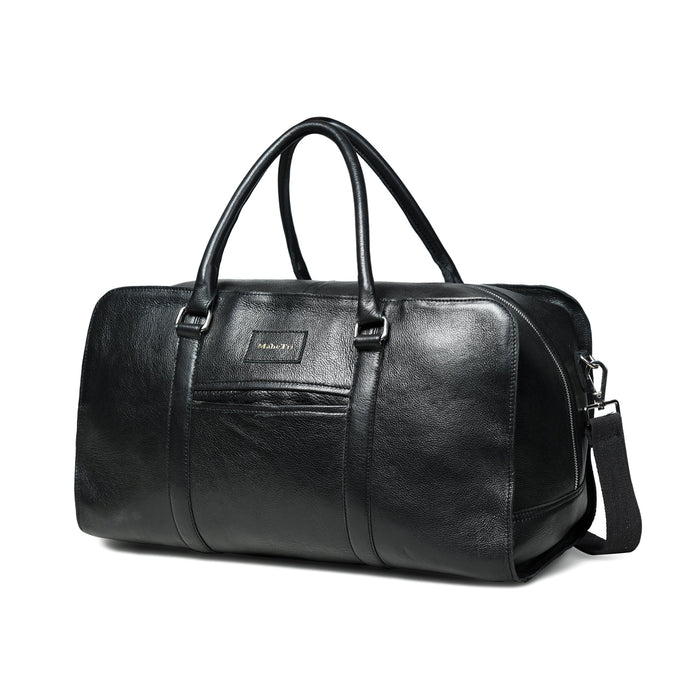 Metro Flair Black Textured Duffle