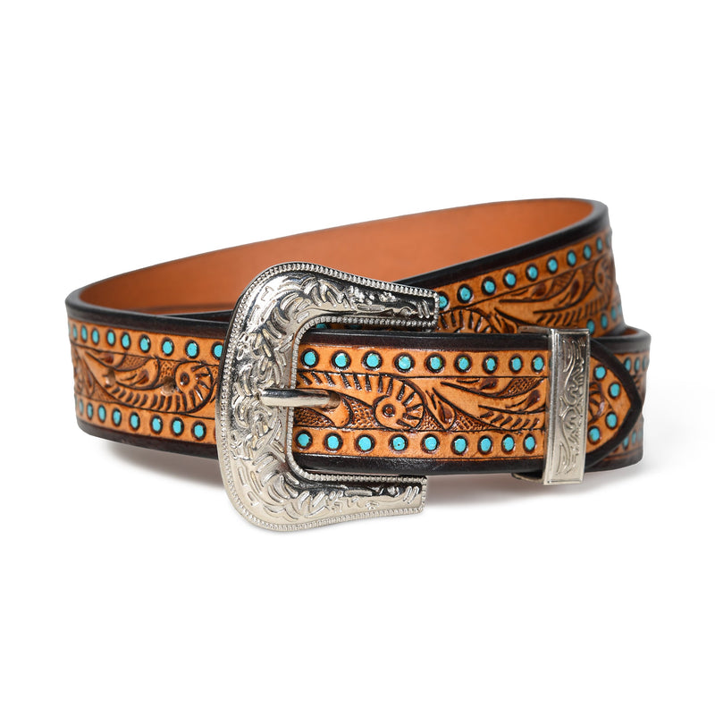 Ceinture en cuir western de créateur