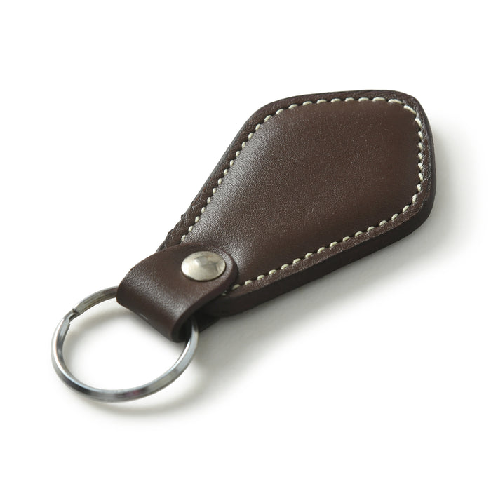 Genuine Leather Geometric Keychain