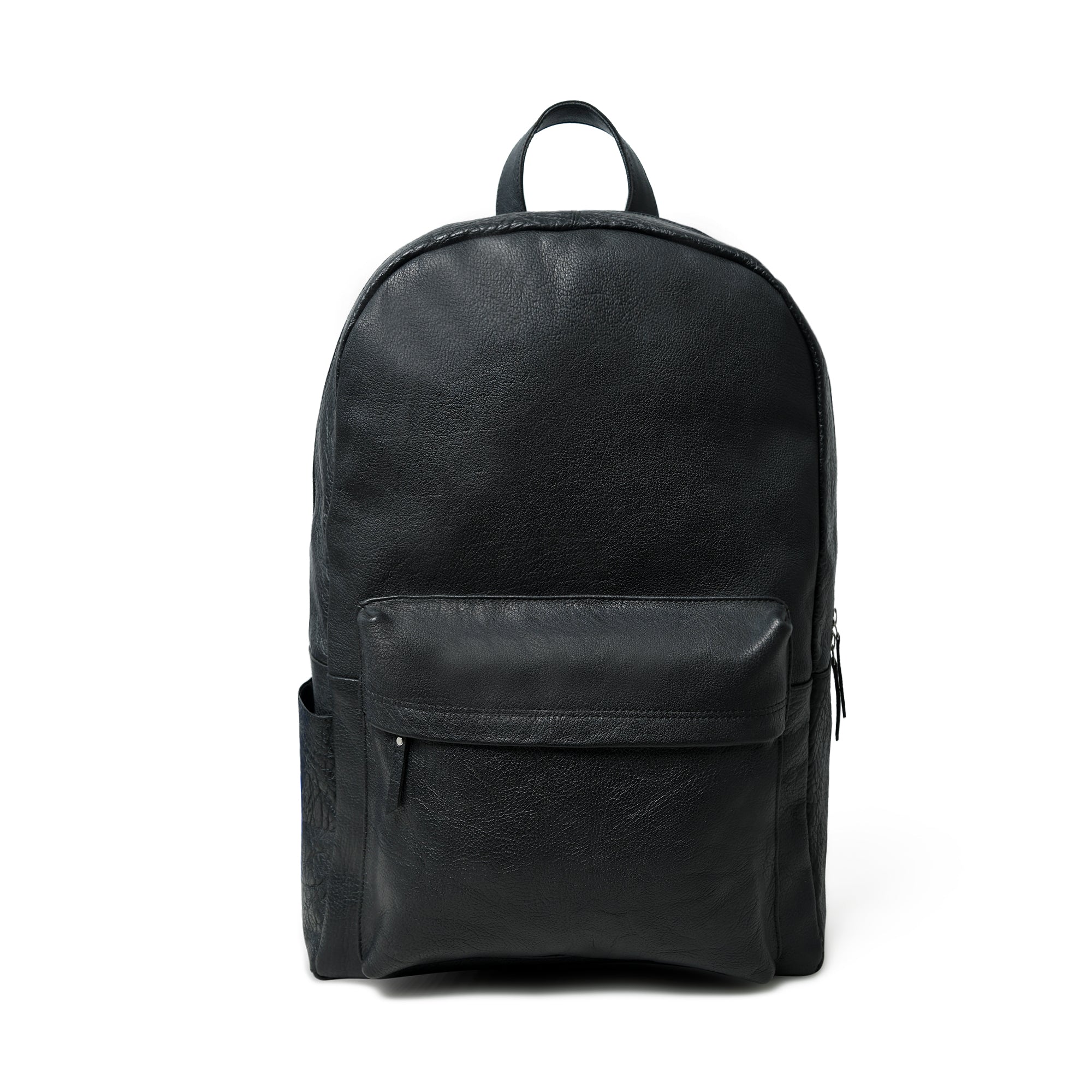 Black Leather Backpack Handcrafted 16 Inch Genuine Leather