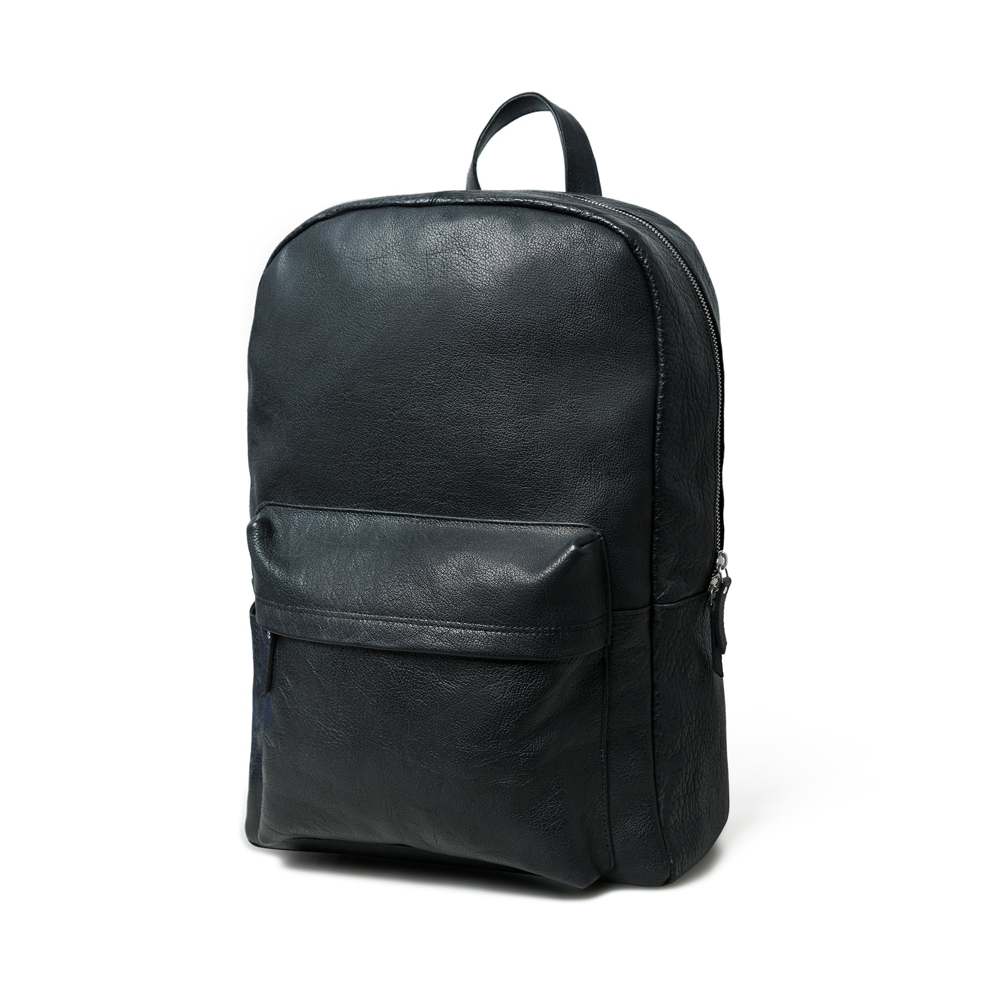Black Leather Backpack Handcrafted 16 Inch Genuine Leather