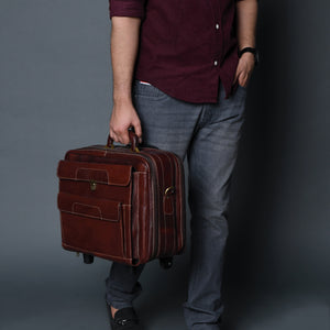 Leather Carry-On Trolly Bag main image 0