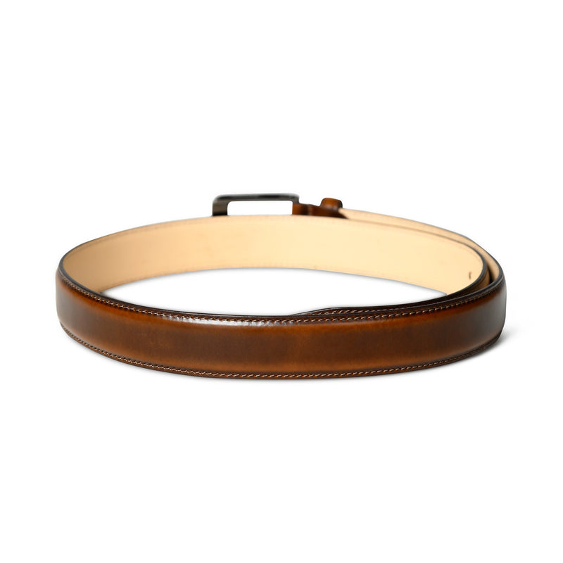 Ceinture en cuir marron noyer Eclipse