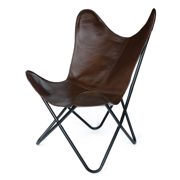 Dark Cuero Butterfly Chair