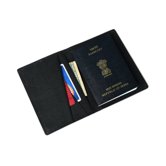 Front Pocket Black Passport Holder
