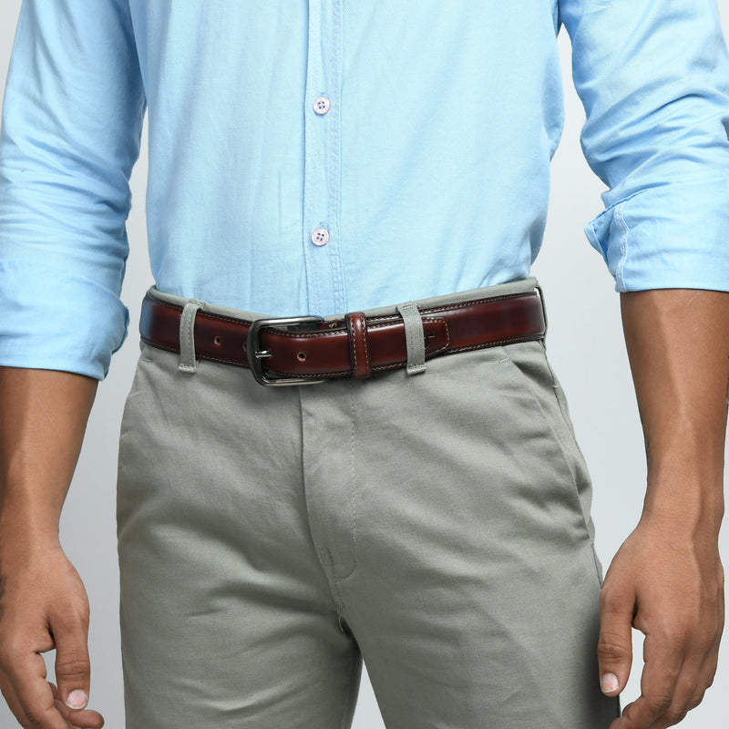 Ceinture en cuir marron Eclipse