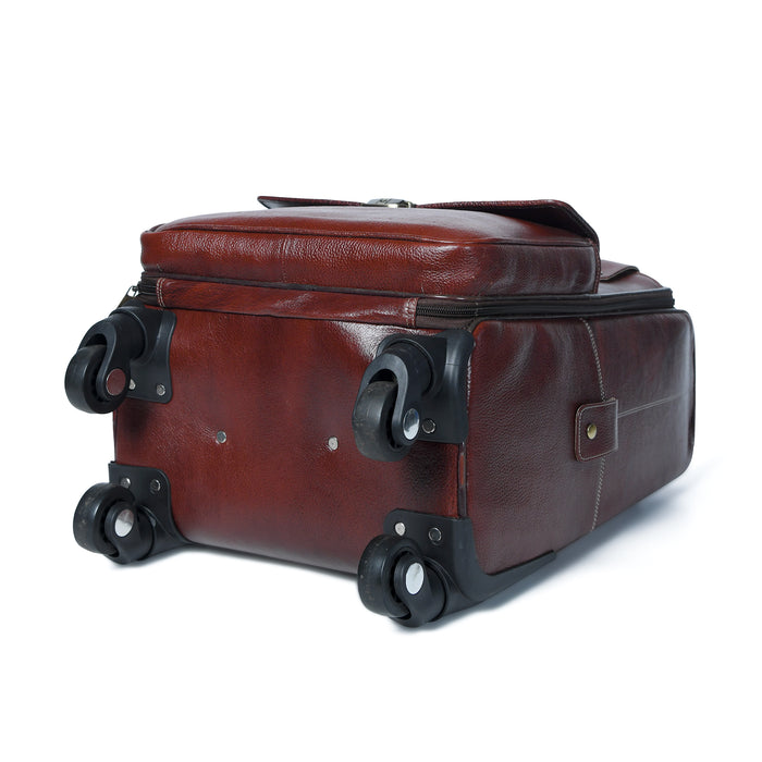 Leather Carry-On Trolly Bag