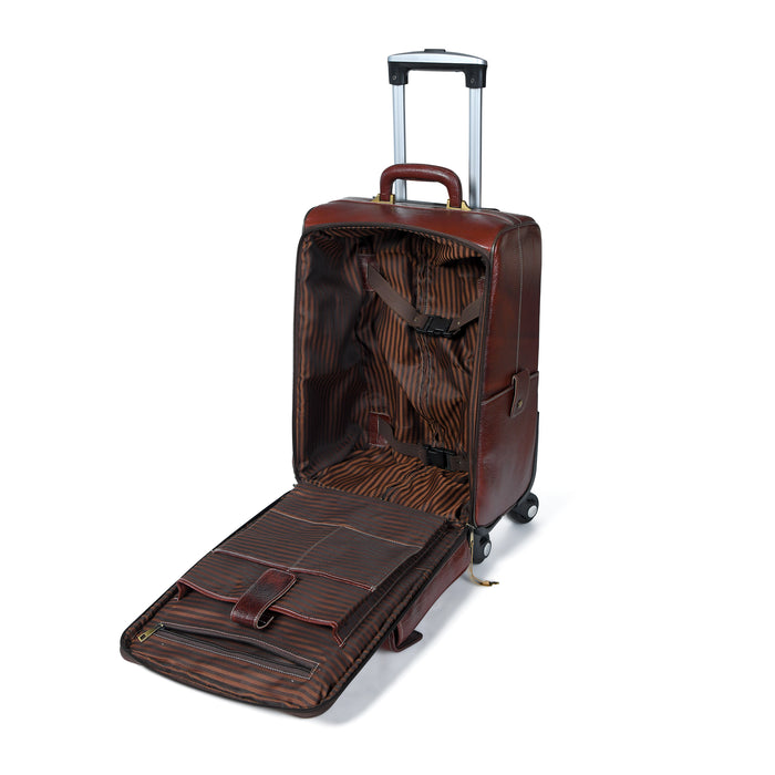 Leather Carry-On Trolly Bag