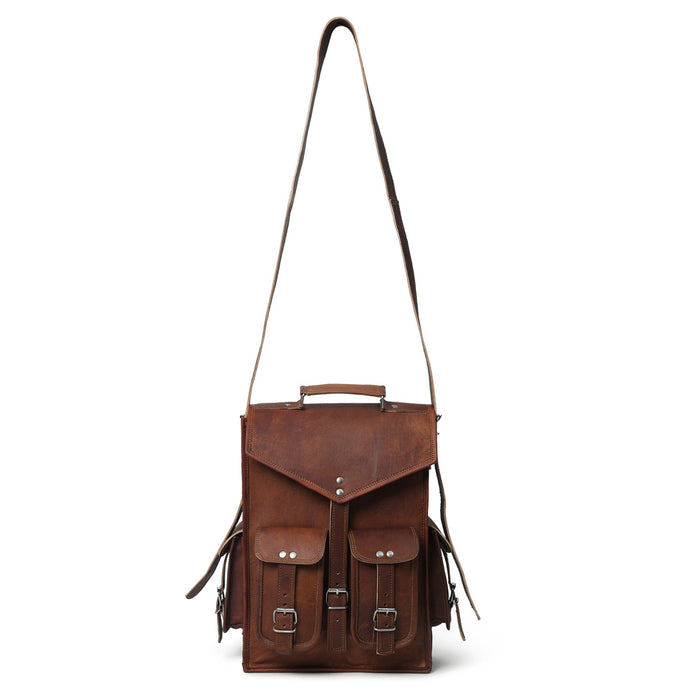 convertible backpacks leather Convertible Leather Backpack Messenger Bag, Laptop Backpack — Classy Leather Bags
