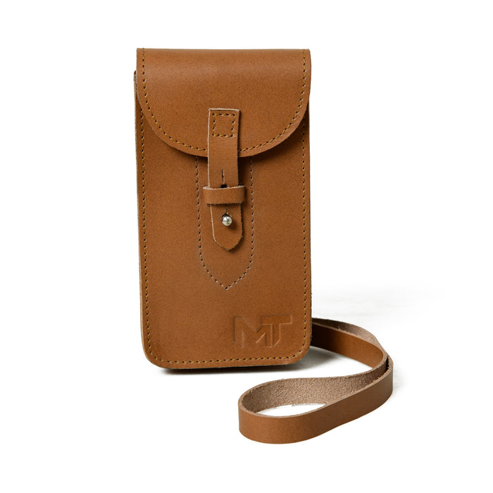 Cocoa Brown Mobile Case With Strap