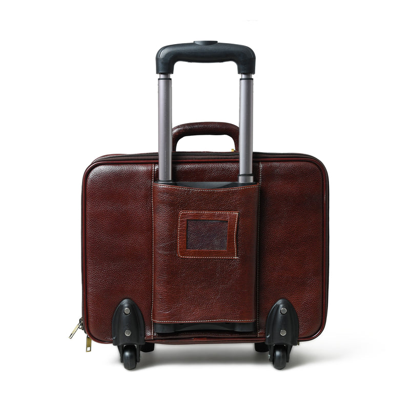 Wanderer Leather Trolly Suitcase Bag