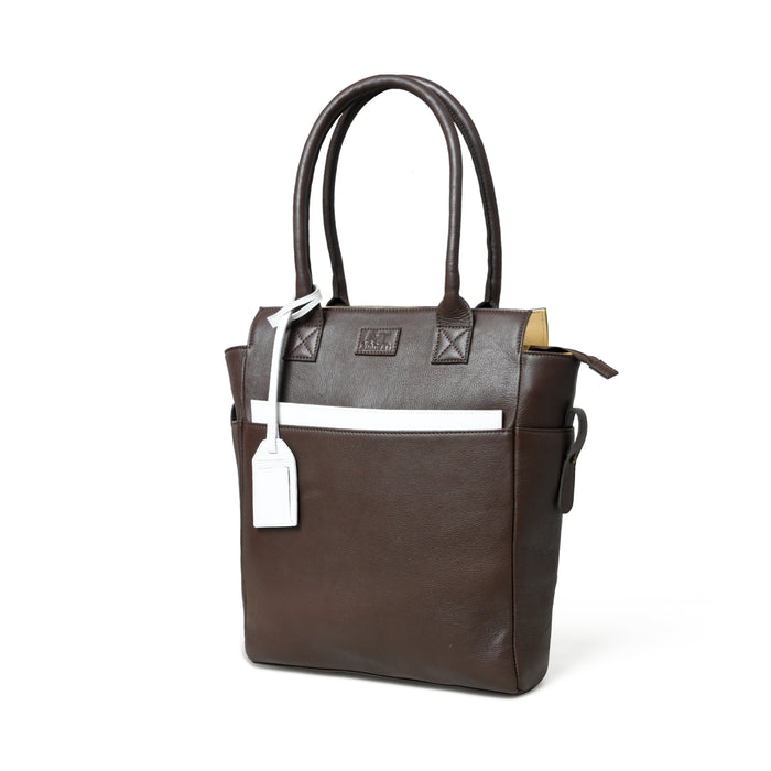 Chestnut Charm Brown Leather Tote