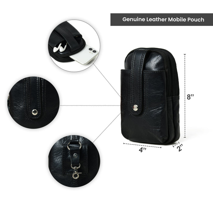 Jet-Set Organizer: Leather Phone Pouch