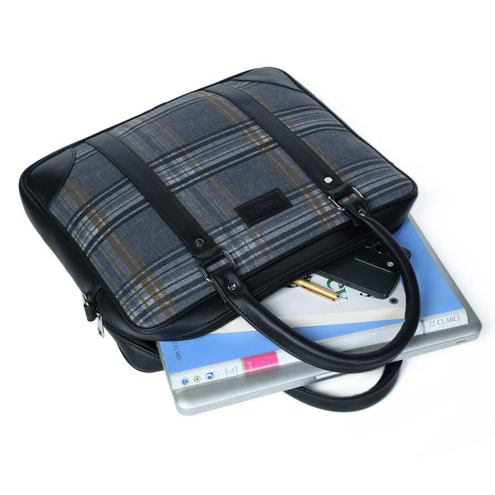 The Madison Plaid Briefcase