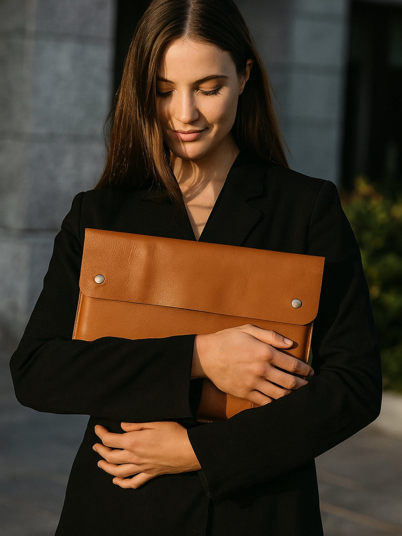 Housse en cuir pour ordinateur portable MacBook