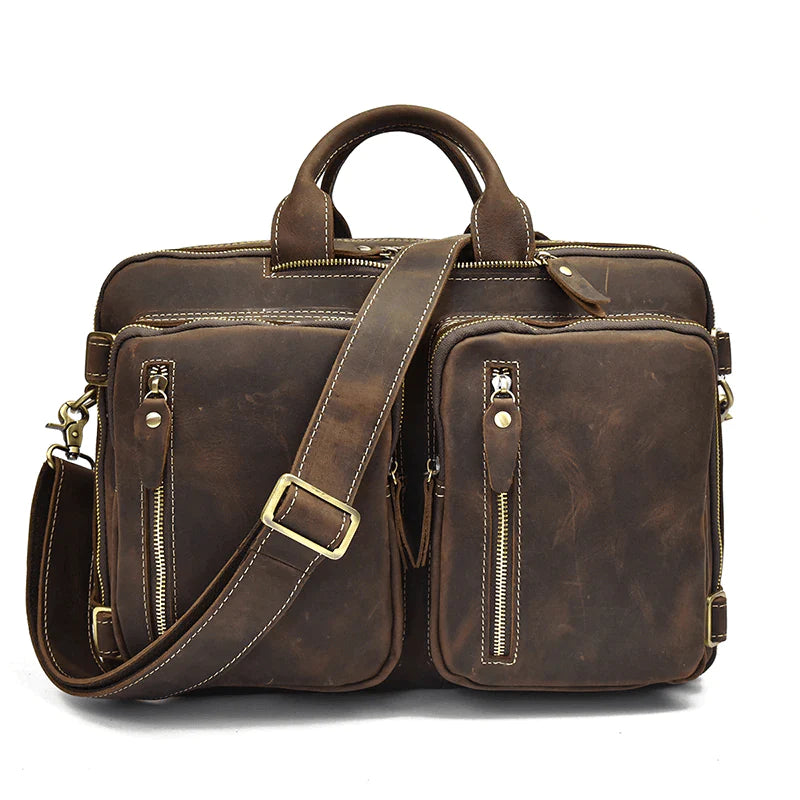 chestnut dublin leather backpack Briefcase 2-in-1 Color:BPB Chartreuse Smelt soft leather Handcrafted from 100% full Sold at Auction: CHINESE