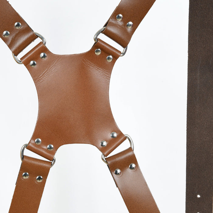 Double Camera Strap Harness- Brown