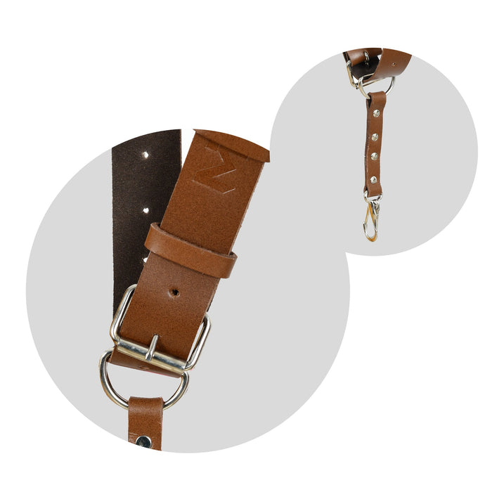 Double Camera Strap Harness- Brown