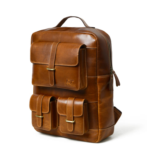 bromen leather laptop backpack Vallis Vintage College Travel Over time and use Mancini Buffalo Collection 15.6 in.