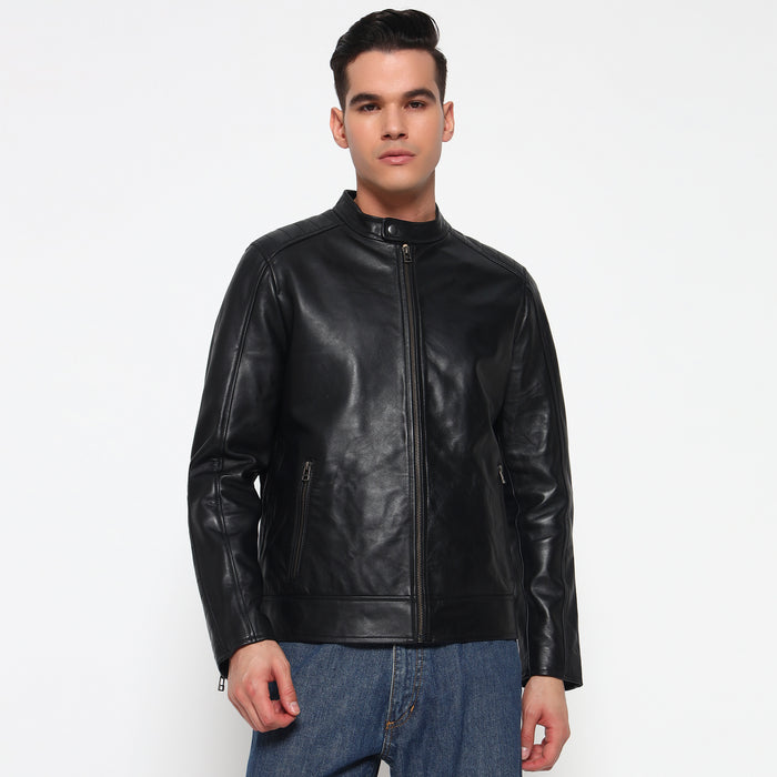 Urban Black Leather Jacket — Classy Leather Bags