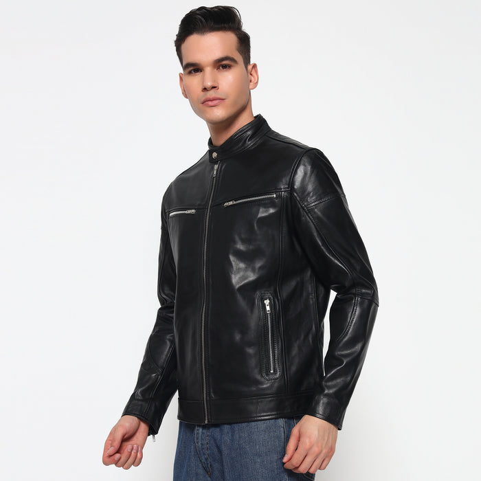 City Rider Black Leather Jacket