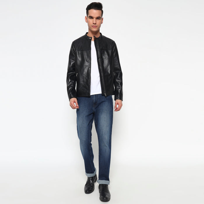 Prime Black Biker's Men Jacket