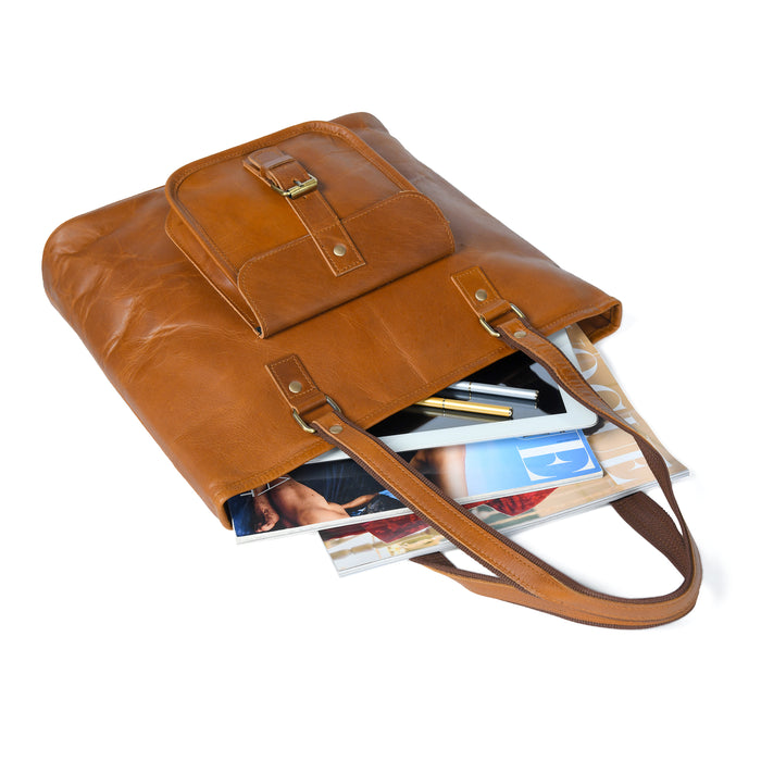 Classic Chic Genuine Leather Tote