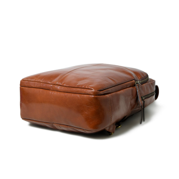 Luxury Italian Leather Backpack, Tan