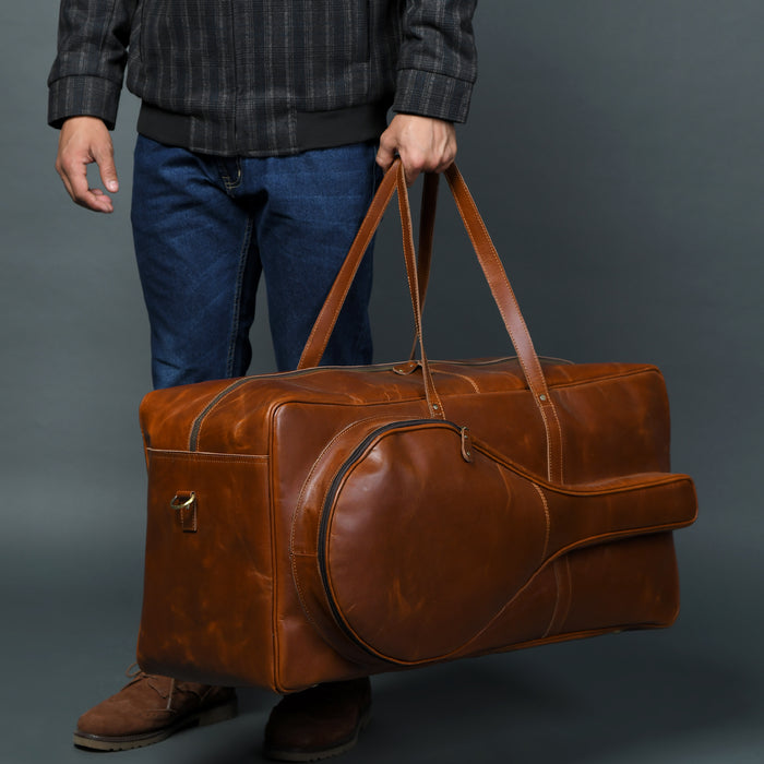 Buffalo Leather Tennis Duffle Bag