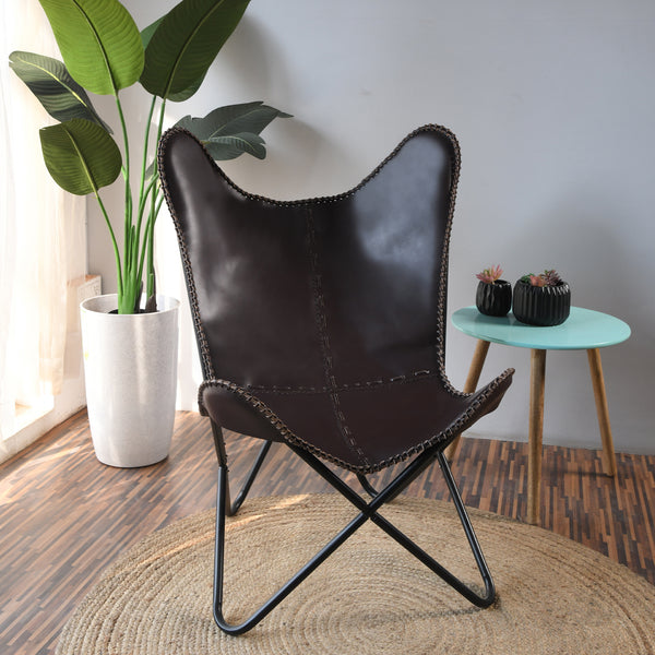 Sympathizer Leather Butterfly Chair | Camping Foldable Chair