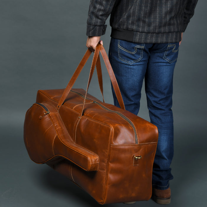 Buffalo Leather Tennis Duffle Bag