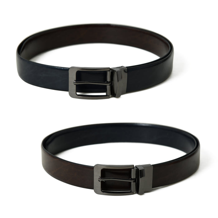 Duo of Distinction Men's Leather Belt Set