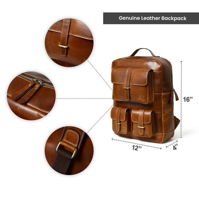 bromen leather laptop backpack Tan Portland Backpack, functional & stylish. Crafted from premium for work, travel, and everyday carry Our City Backpack in a distressed waxy brown finish is a practical answer to commuting in style BROMEN Leather Laptop Backpack for