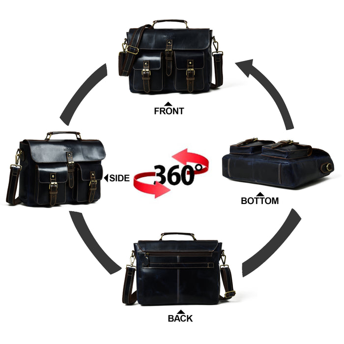 Sacoche Ordinateur Portable Motif Chat Noir – 13 à 15,6 Pouces, Tissu Oxford, Bandoulière Amovible - 4