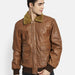 Brown Bomber Leather Jacket