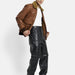 Brown Bomber Leather Jacket