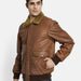 Brown Bomber Leather Jacket