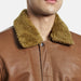 Brown Bomber Leather Jacket