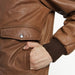 Brown Bomber Leather Jacket