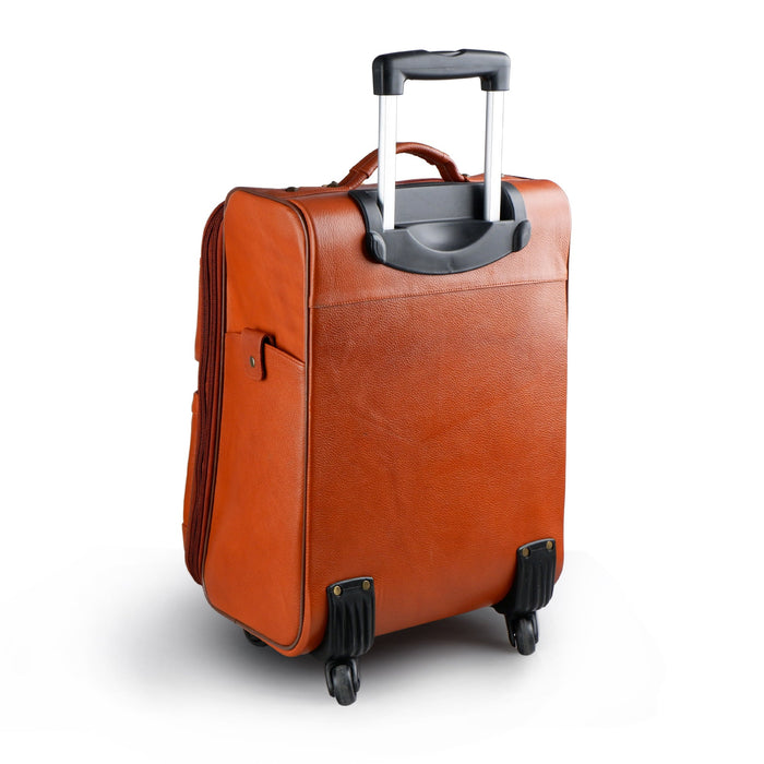 Tan Brown Cabin Trolley Suitcase