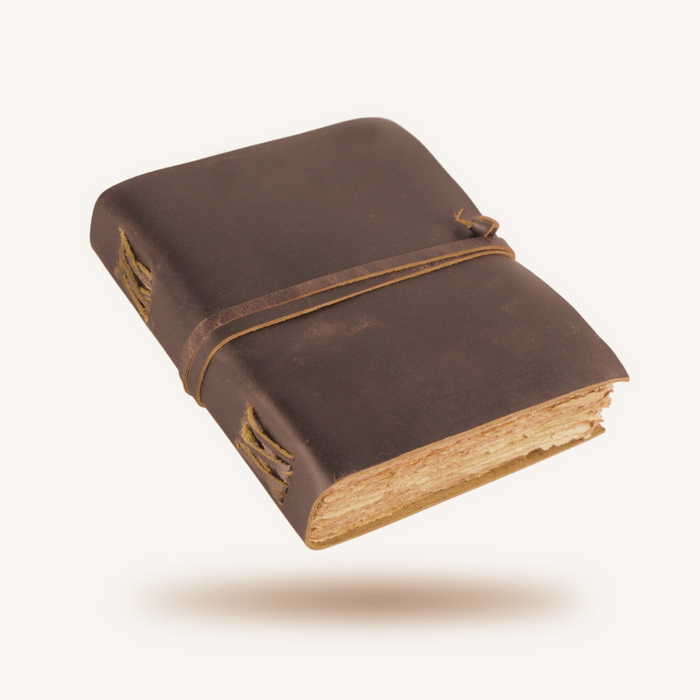 BOGO: Alpha Caramel Buffalo Leather Travel Backpack + FREE Leather Journal